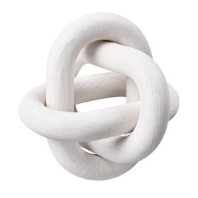 Wood Chain Link Decor, 3 Link, Hand Carved Wooden Knot Decor, Coffee Table Decoration Modern Shelf Accents