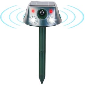 1Pc Ultrasonic Solar Animal Repeller Outdoor  Mole Snake Squirrel Repellent Waterproof With 3 Modes Motion Sensor Vibration Stake For Farm Garden (Option: 1Pc)