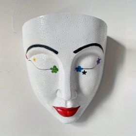 1pc Face Planter Pot Head Planter, Resin Wall Mounted Planter Face Pot Face Flowers Pots For Indoor Outdoor Plants Wall Decors (Color: Face Flower)